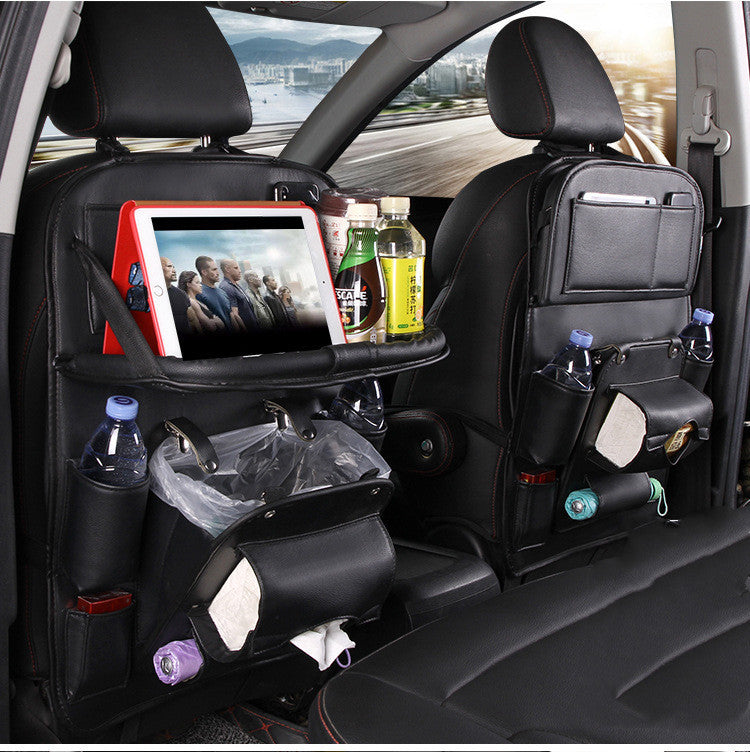 Back Car Seat Leather Tray