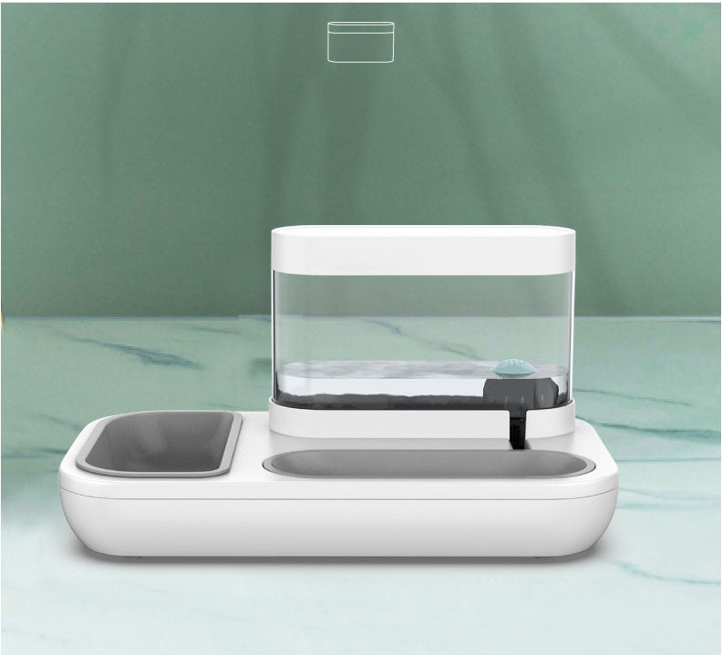 Kitten & Puppy Feeding Station: 4-Style Cat Bowl with 1.5L Automatic Drinking Fountain
