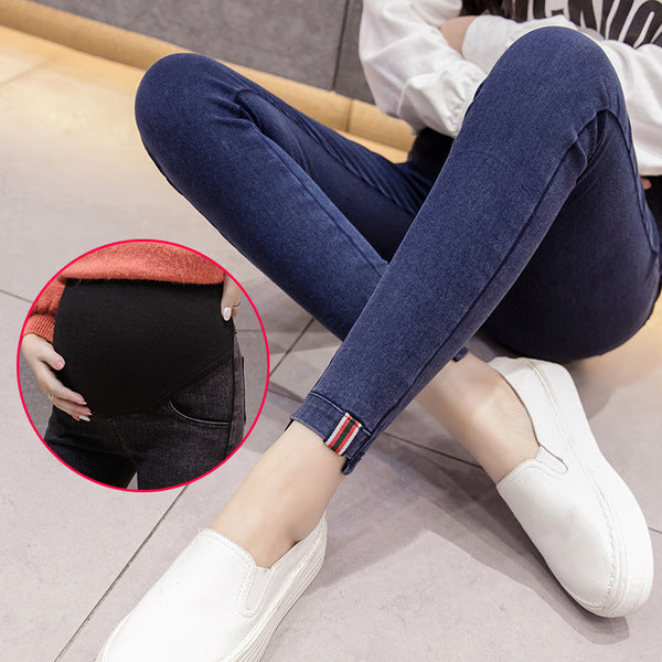 Maternity Denim Look Leggings for Pregnant Women