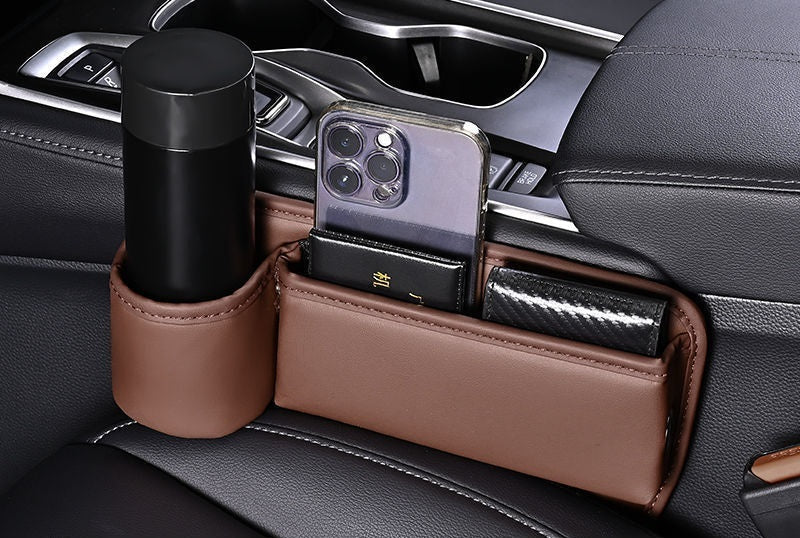 Car leather cup holder gap bag