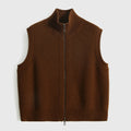 Women's Wool Loose-Knit Cardigan Vest