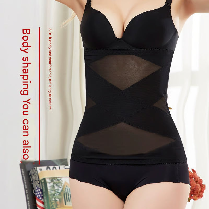 Cross Mesh Girdle for Waist Shaping
