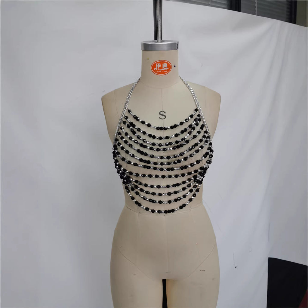 Sexy Resort-Style Pearl Bra Chain