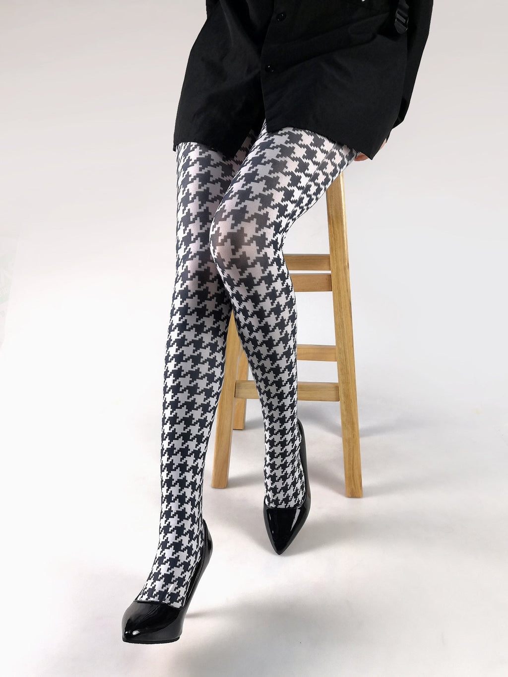 Women's Japanese Color Rose Printed Pantyhose