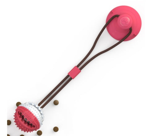 Silicon Suction Cup Dog Toy | Interactive Tug Ball for Chew, Bite & Tooth Cleaning