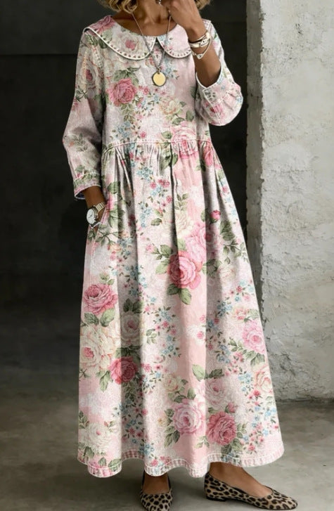 Resort-style Maxi Dress With A Printed Pattern