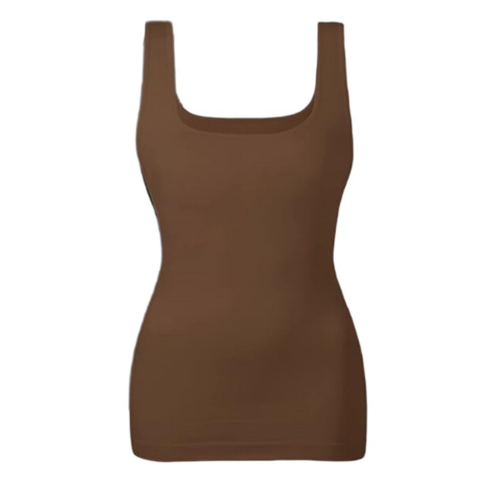 Women's Tummy Control Shapewear Tank Tops Seamless Square Neck Compression Tops Slimming Body Shaper Camisole