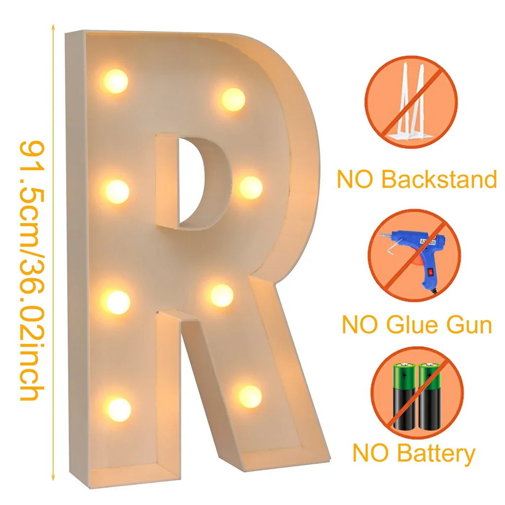 Giant DIY Name Light-Up Letter Box | Christmas, Wedding & Birthday Decor