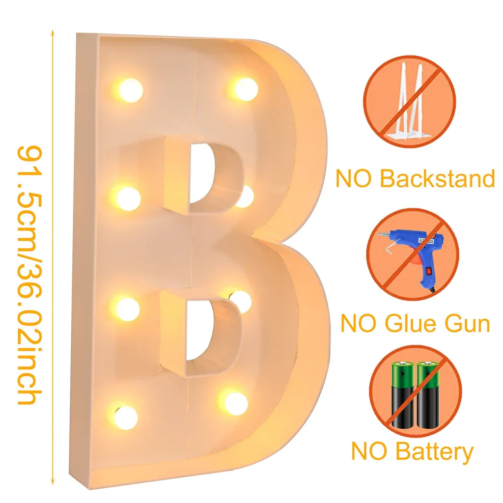 Giant DIY Name Light-Up Letter Box | Christmas, Wedding & Birthday Decor