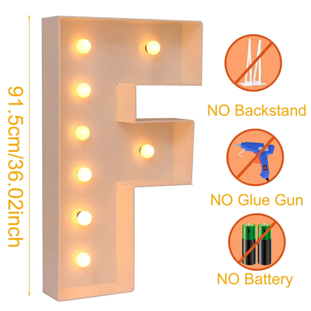 Giant DIY Name Light-Up Letter Box | Christmas, Wedding & Birthday Decor