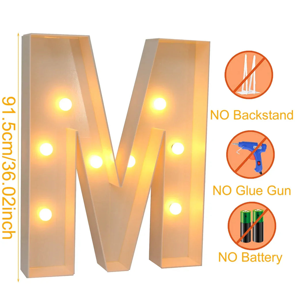 Giant DIY Name Light-Up Letter Box | Christmas, Wedding & Birthday Decor