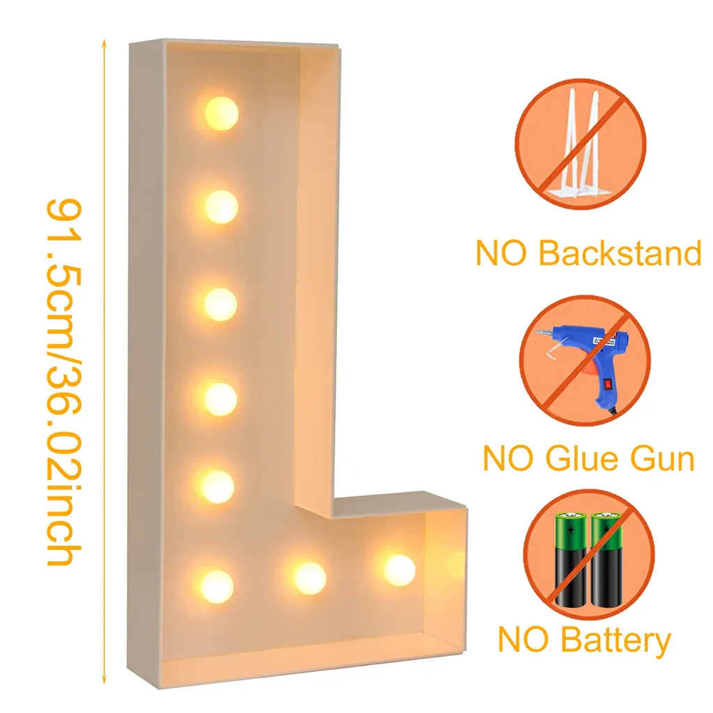 Giant DIY Name Light-Up Letter Box | Christmas, Wedding & Birthday Decor