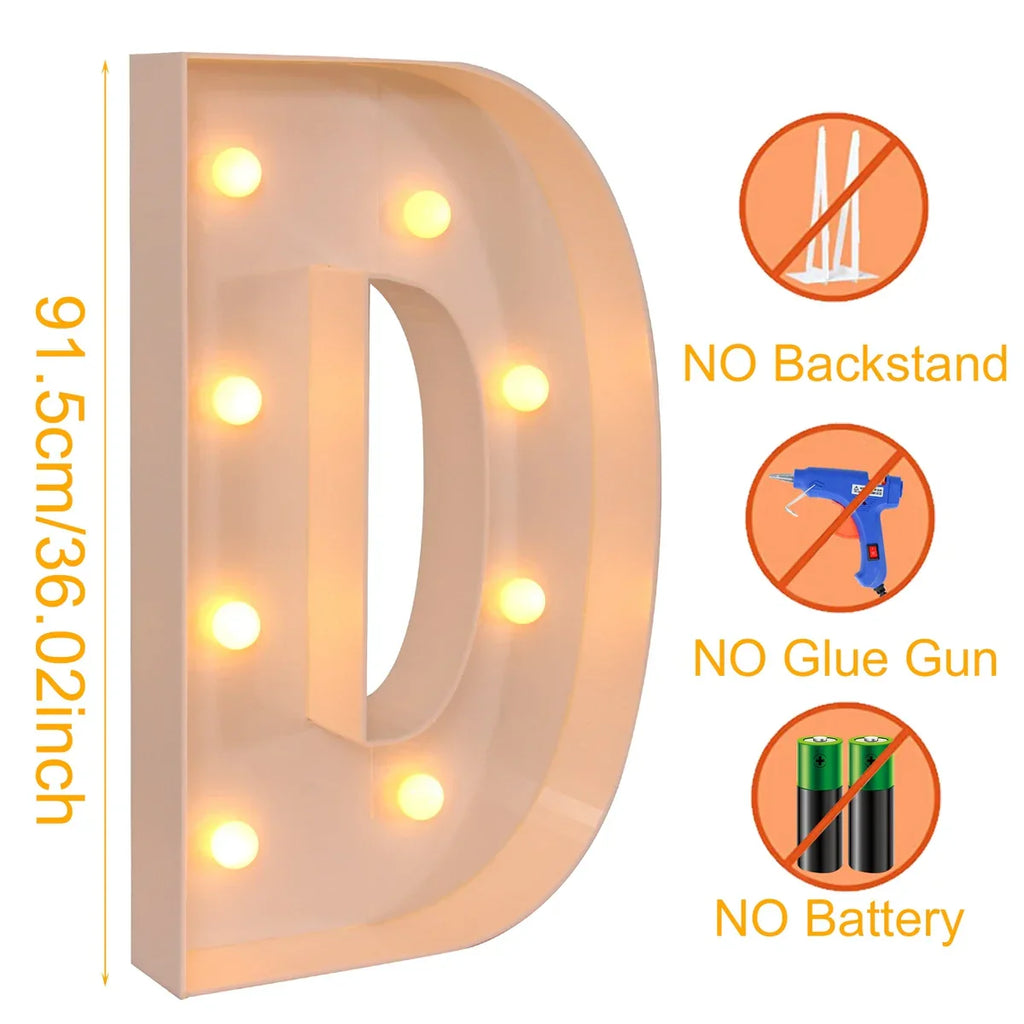 Giant DIY Name Light-Up Letter Box | Christmas, Wedding & Birthday Decor