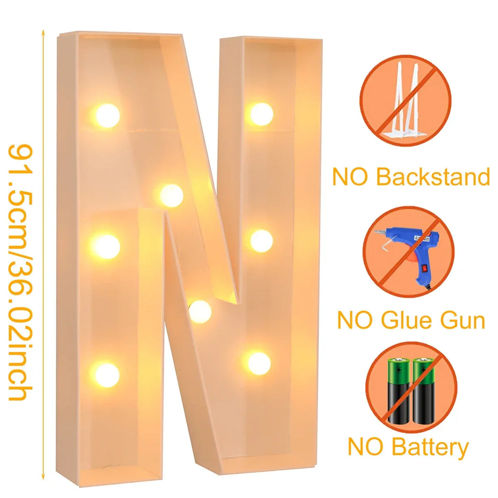 Giant DIY Name Light-Up Letter Box | Christmas, Wedding & Birthday Decor