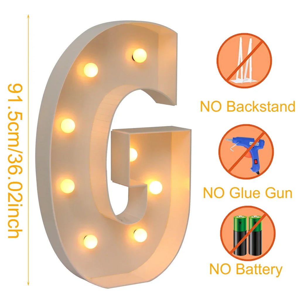 Giant DIY Name Light-Up Letter Box | Christmas, Wedding & Birthday Decor