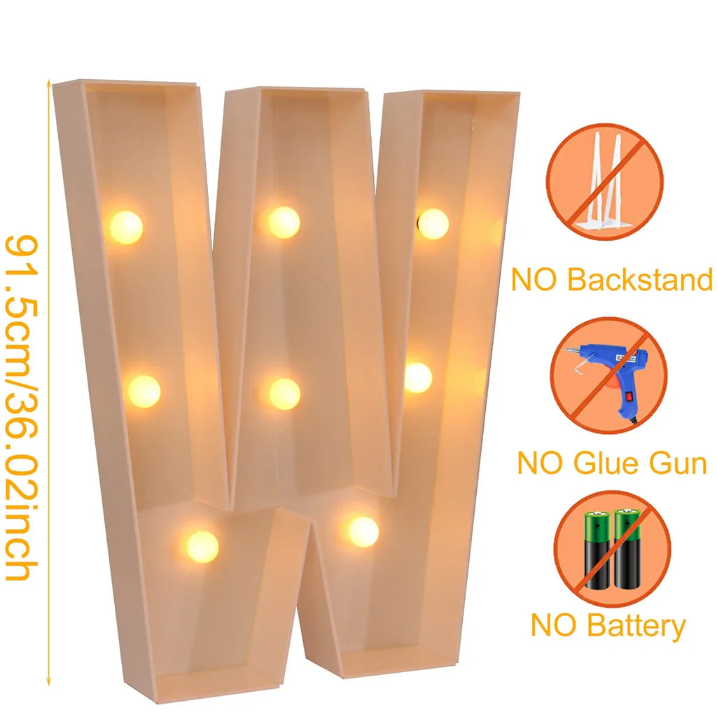 Giant DIY Name Light-Up Letter Box | Christmas, Wedding & Birthday Decor