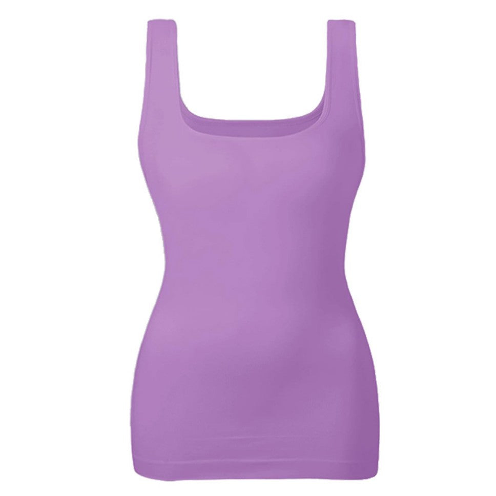 Women's Tummy Control Shapewear Tank Tops Seamless Square Neck Compression Tops Slimming Body Shaper Camisole