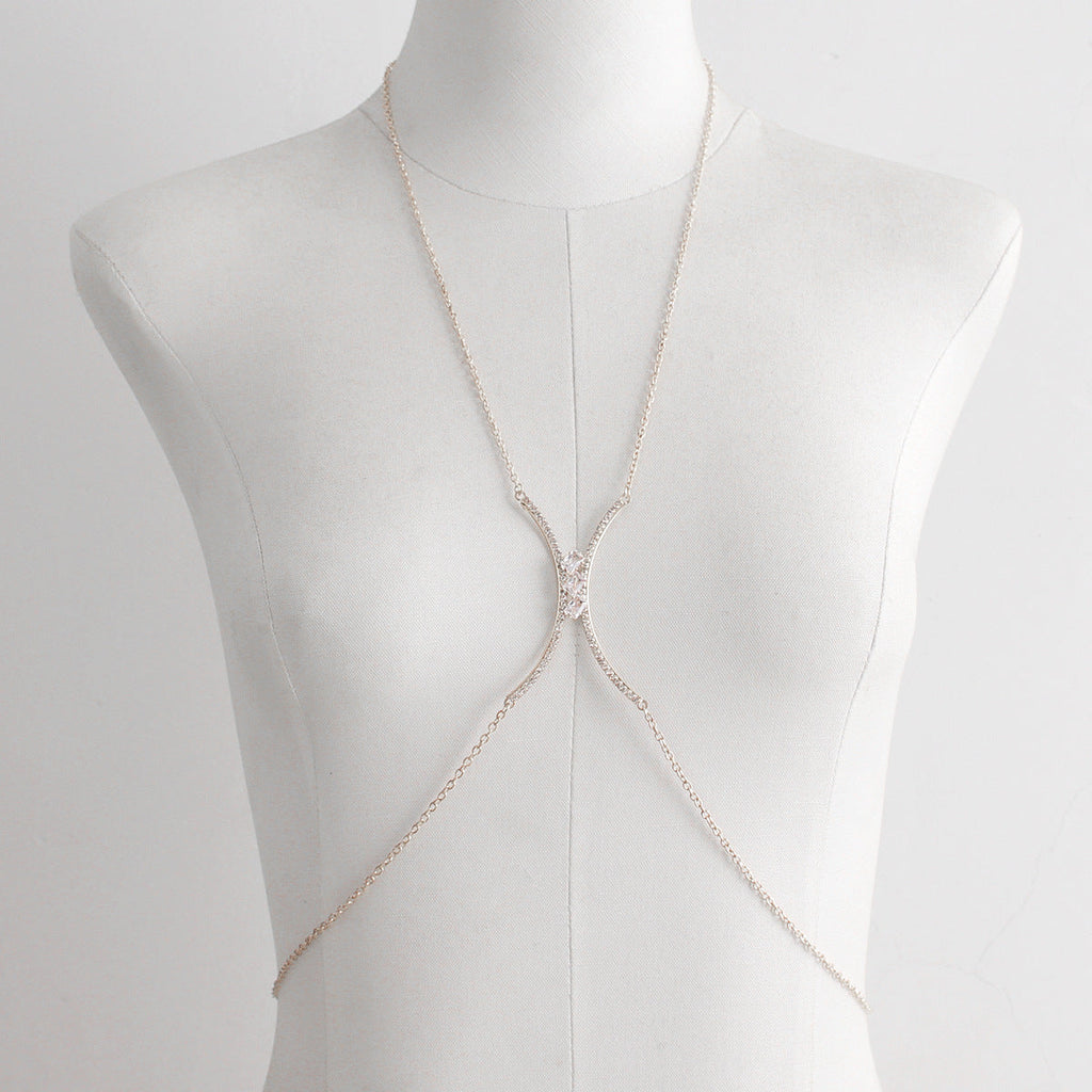 Women's Elegant Diamond Tassel Body Jewelry Chain