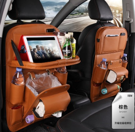Back Car Seat Leather Tray