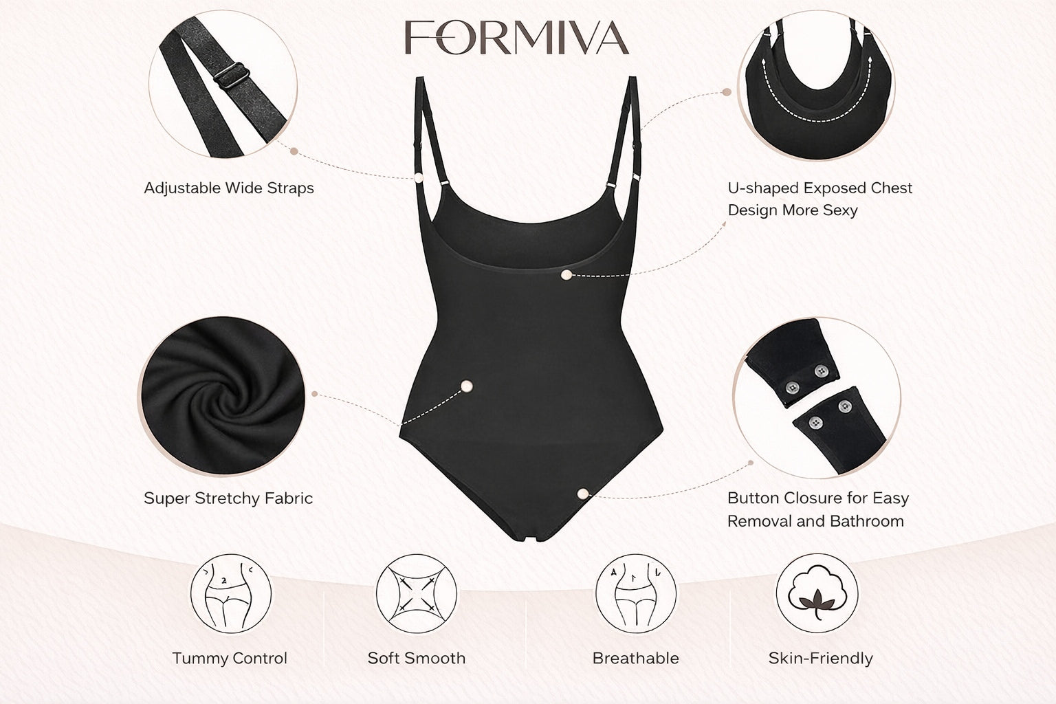 Open Bust Shapewear Tummy Control Bodysuits For Women Seamless Compression High Waisted Body Shaper